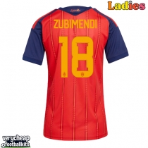 Spain Martin Zubimendi #18 Replica Home Shirt Ladies World Cup 2026 Short Sleeve